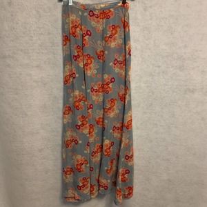 Floral Cottage Core Style A-Line Maxi Skirt